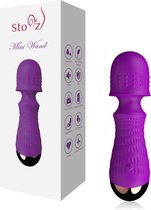 Stoyz Mini Wand Massager & Vibrator - G-Spot & Clitoris Stimulator - Voor Vrouwen & Koppels - Fluisterstil - Paars