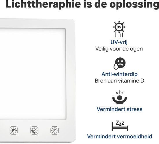Vivid Green Daglichtlamp met gratis E-book over Winterdepressie - lichttherapielamp - 10.000 LUX - Wit
