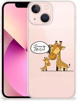 Trendy Telefoonhoesjes geschikt voor iPhone 13 mini Smartphone Hoesje Doorzichtig Giraffe