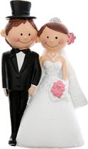 Keramiek Bruidspaar Mr & Mrs - bruidstaart - bruidspaar - huwelijk - bruid - bruidegom - taarttopper