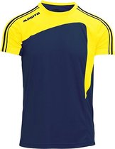 Masita | Sportshirt Forza - Licht Elastisch Polyester - Ademend Vochtregulerend - NAVY/YELLOW - 164