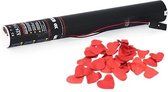 TCM FX - Confetti Kanon - Shooter - Confettikanon - Confettikanonnen - Elektrisch - 50cm red Hartjes - Party Popper