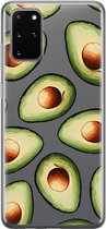 Samsung Galaxy S20 Plus Telefoonhoesje - Transparant Siliconenhoesje - Flexibel - Met Voedselprint - Avocado