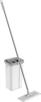 Teesa TSA0045 - Ensemble vadrouille "NEW CLEAN R13" avec bobine 2 en 1 et seau essoreur - contenu 5,7L. - blanc