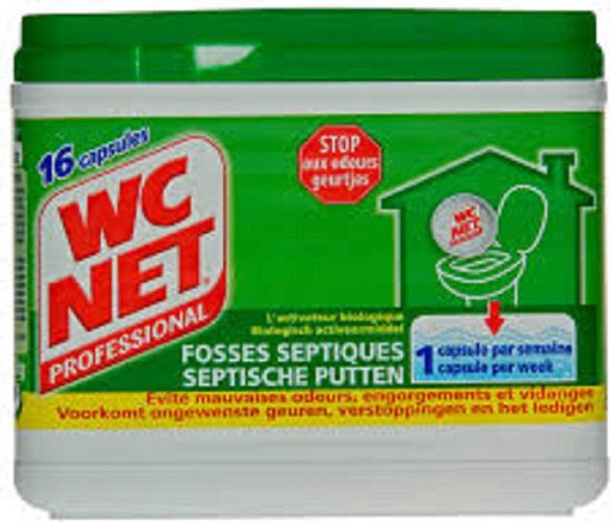 Activateur professionnel WC NET pour fosses septiques - 16 capsules