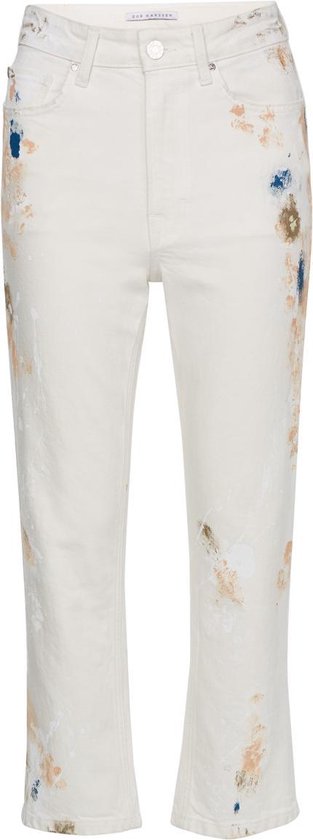 zoe karssen - dames - straight-up slim geverfde denim jeans - gebroken wit  - 31 | bol.com