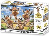 puzzel Selfie Giraffe karton 63-delig