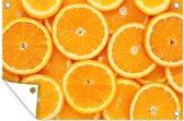 Tuinposter - Tuindoek - Tuinposters buiten - Sinaasappel - Fruit - Oranje - 120x80 cm - Tuin