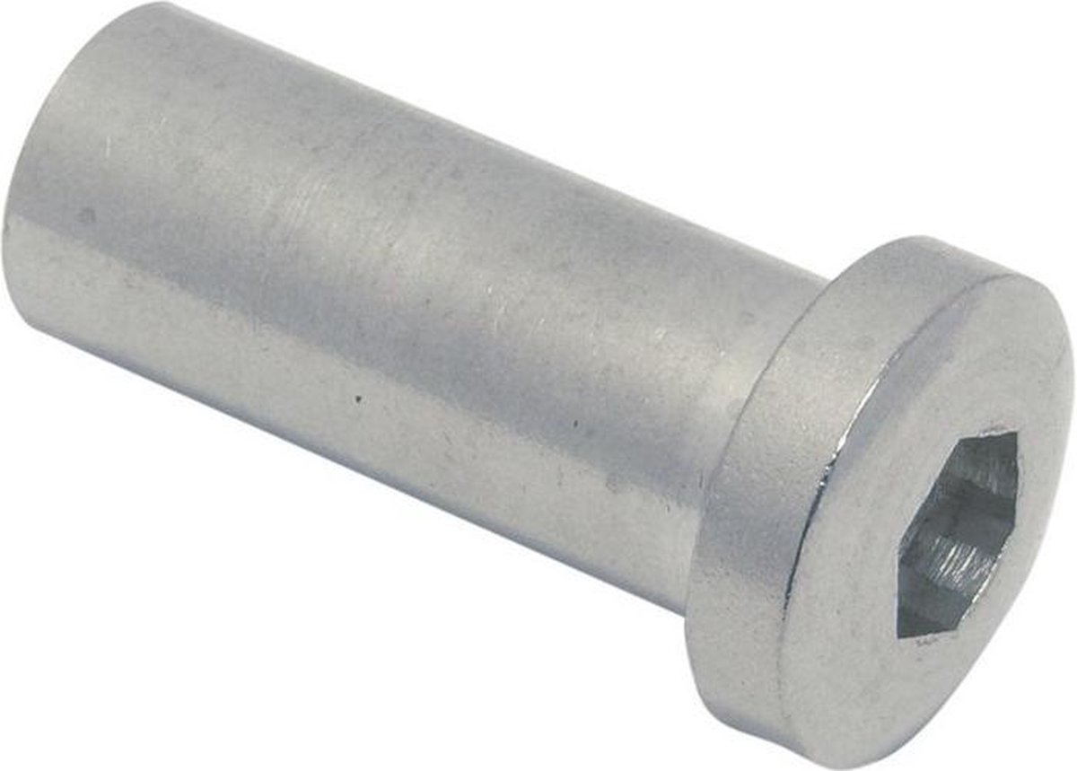 Design61 4 x schroefdraadstop, instelstoppen voor ronde buizen met ingelegde metalen moer 28 mm 1-1,5 mm met M8 binnendraad