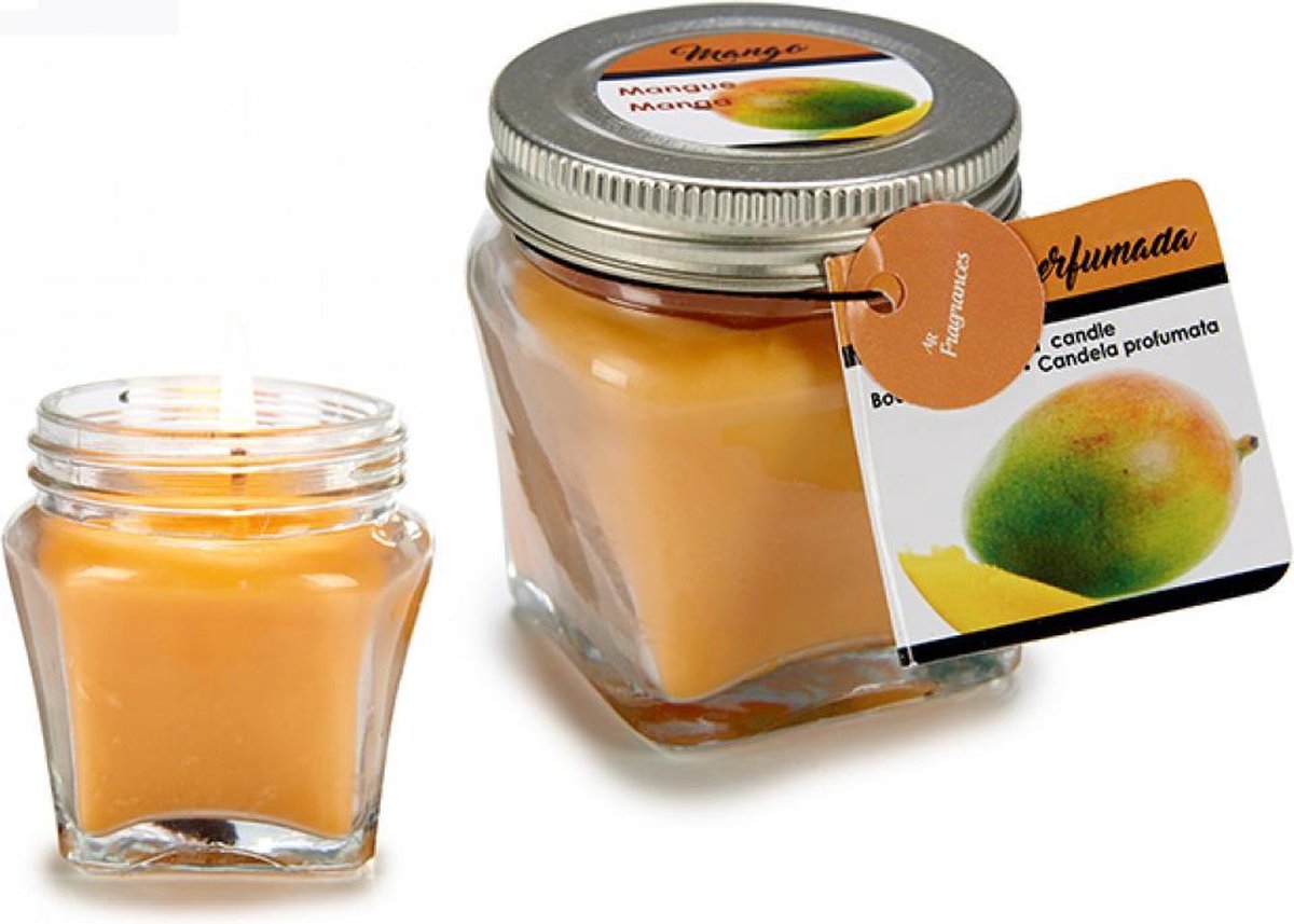 Acorde - Geurkaarsenset 4 stuks - 2MANGO+2LELIE - in glas met schroefdop - 8u