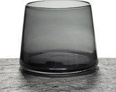 Maison Péderrey Vaas Mond geblazen Glas Zwart D 25 cm H 20 cm
