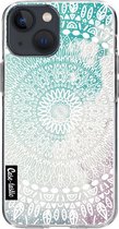 Casetastic Apple iPhone 13 mini Hoesje - Softcover Hoesje met Design - Rainbow Mandala Print