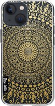 Casetastic Apple iPhone 13 mini Hoesje - Softcover Hoesje met Design - Gold Mandala Print