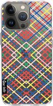 Casetastic Apple iPhone 13 Pro Hoesje - Softcover Hoesje met Design - Weave Pattern Print