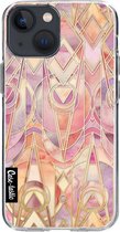 Casetastic Apple iPhone 13 mini Hoesje - Softcover Hoesje met Design - Coral and Amethyst Art Print