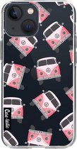 Casetastic Apple iPhone 13 mini Hoesje - Softcover Hoesje met Design - Little Casetastic Vans Pink Print