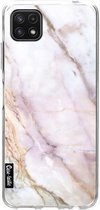 Casetastic Samsung Galaxy A22 (2021) 5G Hoesje - Softcover Hoesje met Design - Pink Marble Print