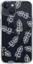 Casetastic Apple iPhone 13 Hoesje - Softcover Hoesje met Design - Feathers Outline Print