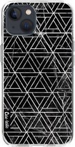 Casetastic Apple iPhone 13 Hoesje - Softcover Hoesje met Design - Abstract Marble Triangles Print