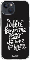 Casetastic Apple iPhone 13 Hoesje - Softcover Hoesje met Design - Coffee Wine White Print