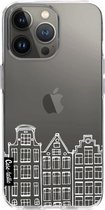 Casetastic Apple iPhone 13 Pro Hoesje - Softcover Hoesje met Design - Amsterdam Canal Houses White Print