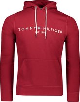 Tommy Hilfiger Sweater Rood Rood Aansluitend - Maat XS - Heren - Herfst/Winter Collectie - Katoen;Polyester