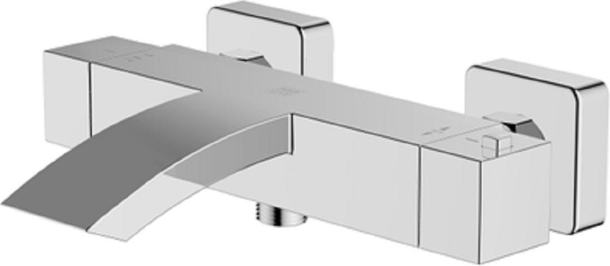 AquaVive thermostatische bad- en douchemengkraan Sacco 150 mm chroom met douche uitloop