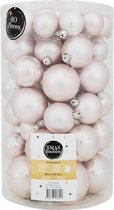 Kerstbal Megabox 60 Stuks - Kerstballen - Roze Kerstballen - Grote en kleine - Glanzend en Dof - Roze