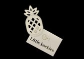 Little koekies - Bijtring Ananas Wit - Kraamcadeau - babyshowergift - baby tanden