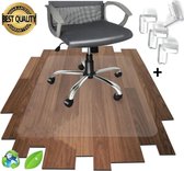 Luxergoods bureaustoelmat PVC - 90x120 cm- Met Hoekbesschermers - Vloermat bureaustoel - Vloerbeschermer - Beschermt harde vloer