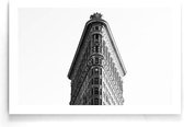 Walljar - New York - Flatiron Building - Zwart wit poster