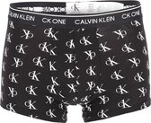 Calvin Klein CK ONE Cotton trunk (1-pack) - heren boxer normale lengte - zwart met logo print -  Maat: S