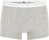 Calvin Klein CK ONE Cotton trunk (1-pack) - heren boxer normale lengte - grijs melange -  Maat: L