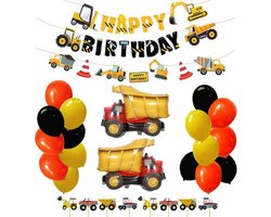 48 delig verjaardagset - Thema: landbouwmachines en graafmachines - Versiering voor feestjes, verjaardag
