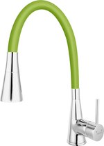 Zumba 2 Keukenkraan - Flexibele Uitloop - Sproeikop - 44 cm - Groen met Chroom