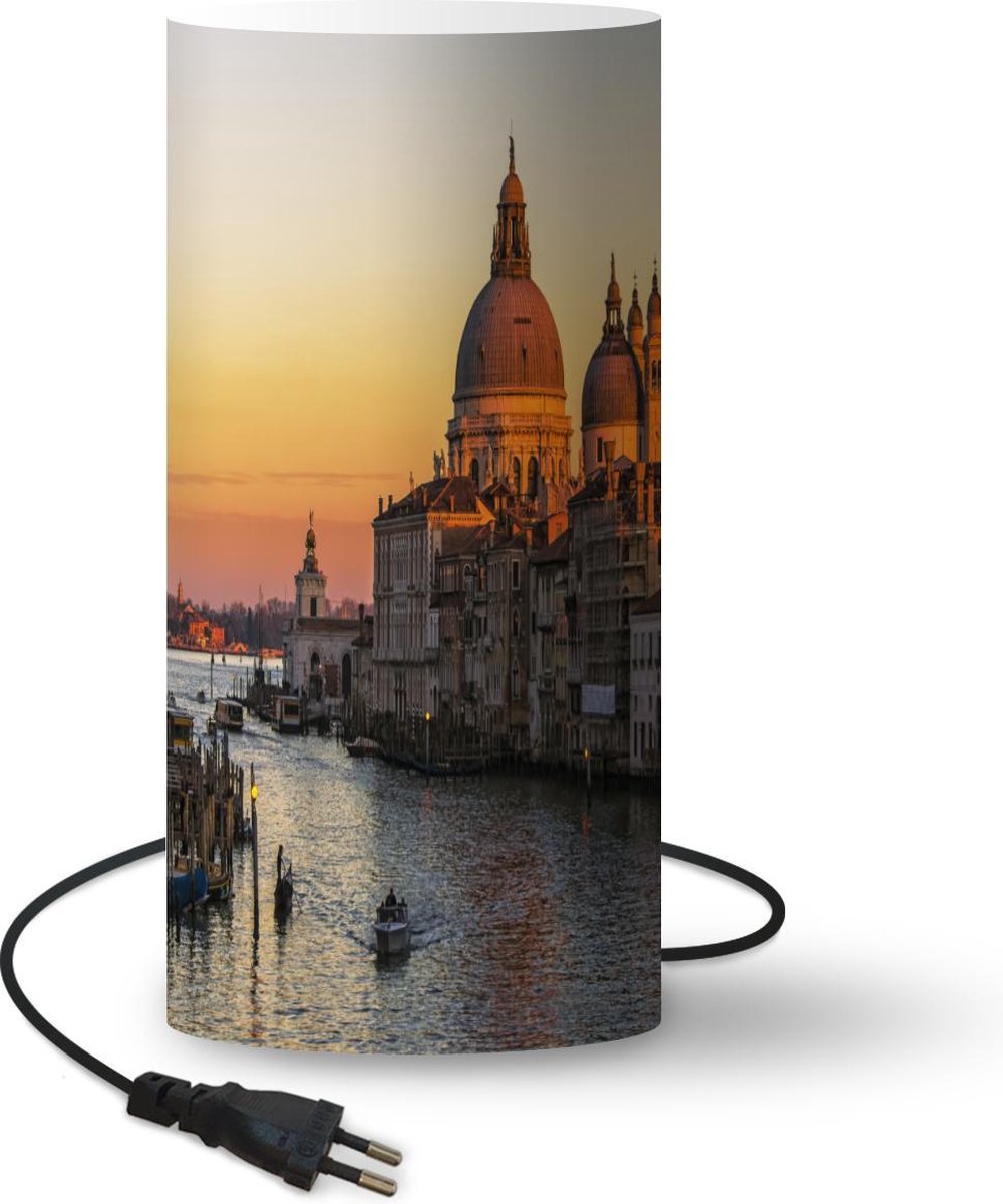 Lamp - Nachtlampje - Tafellamp slaapkamer - Ventië - Italië - Kathedraal - 33 cm hoog - Ø15.9 cm - Inclusief LED lamp