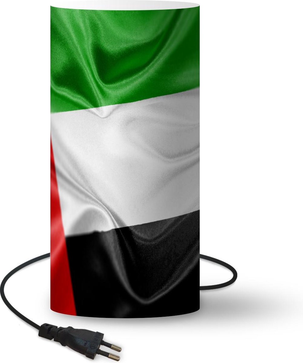 Lamp - Nachtlampje - Tafellamp slaapkamer - De vlag van de Verenigde Arabische Emiraten - 33 cm hoog - Ø15.9 cm - Inclusief LED lamp