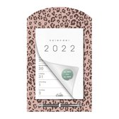 Hobbit panter weekkalender op schild 2022 - scheurkalender - ongeveer een A4 formaat - 1 week per pagina - met pen - panter