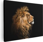 Artaza Canvas Schilderij Leeuw - Leeuwenkop - 80x60 - Foto Op Canvas - Canvas Print