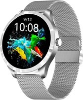 Belesy® Q9 Pro 2022 - Smartwatch Dames – Smartwatch Heren - Horloge - 1.28 inch - Kleurenscherm - Stappenteller - Bloeddruk - Hartslag - 75+ Wijzerplaten – Sporten - Staal – Zilver
