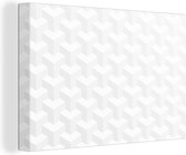 Toile Peintures Fond - Formes - Wit - 90x60 cm - Décoration murale