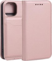 Sterk magnetisme Schokbestendig Horizontaal Flip Vloeibaar Gevoel Leren Case met Houder & Kaartsleuven & Portemonnee Voor iPhone 13 mini (Rose Gold)