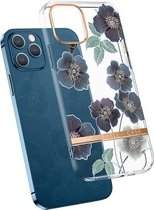 Hoog doorschijnend galvanisch bloempatroon TPU + pc schokbestendig hoesje voor iPhone 11 (Cineraria)