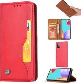 Voor Samsung Galaxy A82 5G Kneed Huidtextuur Horizontale Flip Lederen Case met Fotolijst & Houder & Kaartsleuven & Portemonnee (Rood)