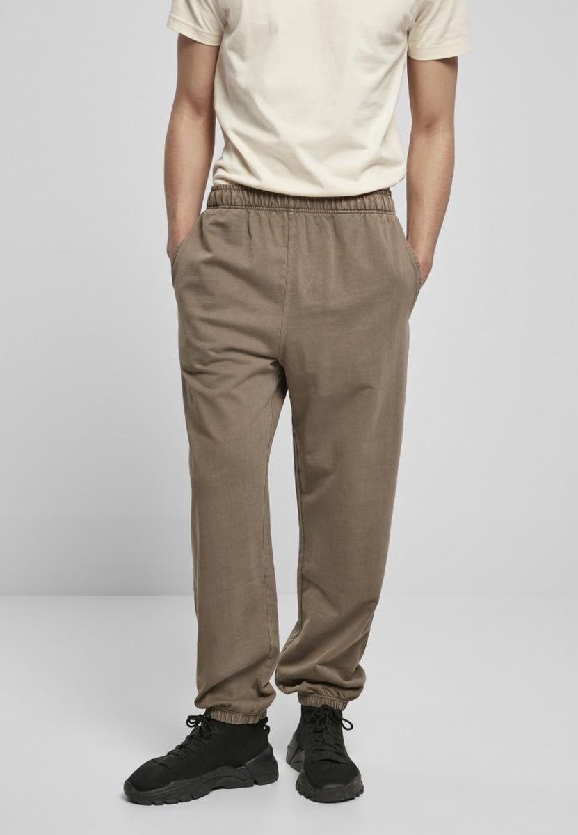 Urban Classics Overdyed Heren joggingbroek M Beige