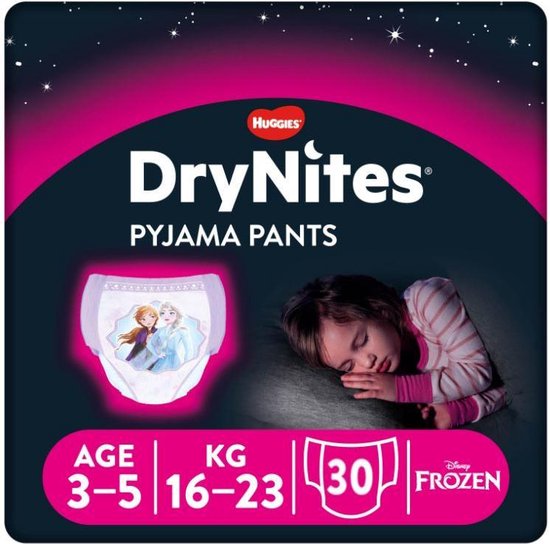DryNites luierbroekjes - meisjes - 3 tot 5 jaar (16 - 23 kg) - 30 stuks -...