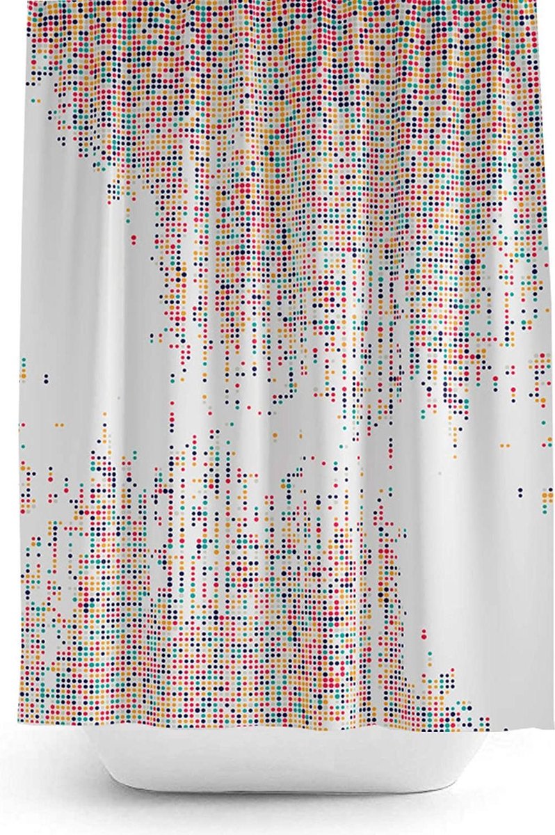 Zethome Douchegordijn 180x200 cm - Anti Schimmel - Waterdicht - Sneldrogend - Wasbaar - Duurzaam - Dotted