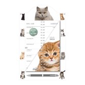 Hobbit omslagkalender luxe katten op schild 2022 - ringband - ongeveer een A4 formaat - 2-weeks omslagkalender met spiraal - 1 week per pagina - met pen - katten
