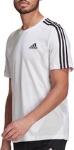 adidas adidas Essentials 3-stripes  Sportshirt - Maat XXL  - Mannen - wit/zwart