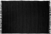 Liviza Vloerkleed visgraat zwart Carbo - 160 x 230 cm - antislip rand